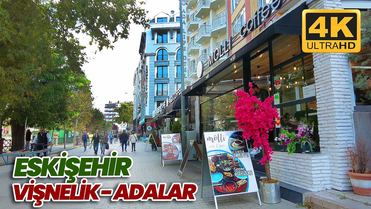 Eskişehir 4K Walking Tour | Vişnelik - Adalar | Virtual Walk in Turkey