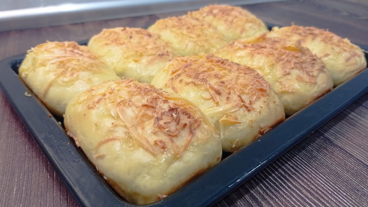 Cara Buat Roti Cheese Manis Guna Tepung Gandum | Tanpa Uli Tanpa Telur | Roti Tetap Lembut