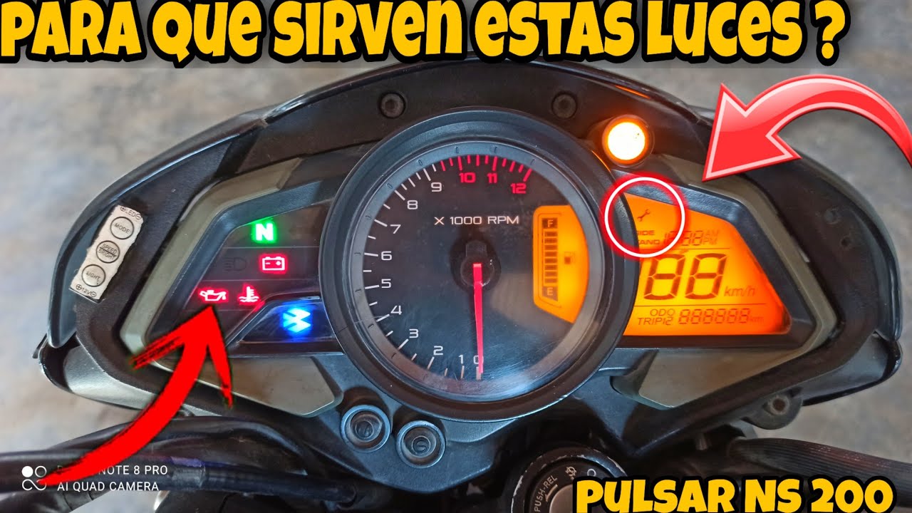 PARA QUE SIRVEN LAS LUCES DE INDICACIÓN DEL TABLERO DE LA PULSAR NS 200 / EXPLICANDO TODAS LAS LUCES