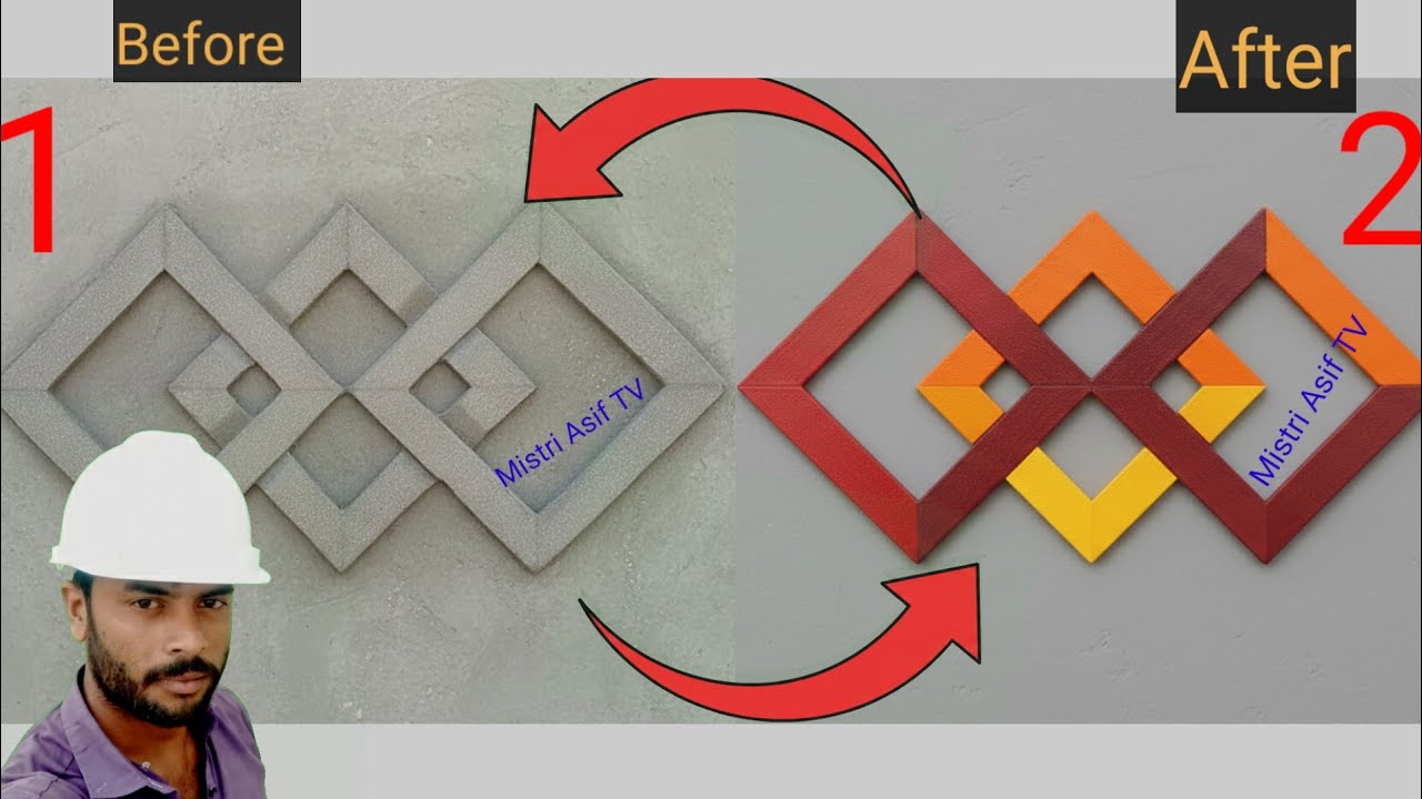 جدید پلاسٹر ڈیزائن بنانے کا طریقہ | New Wall Plaster Design 2026 Mistri Asif TV