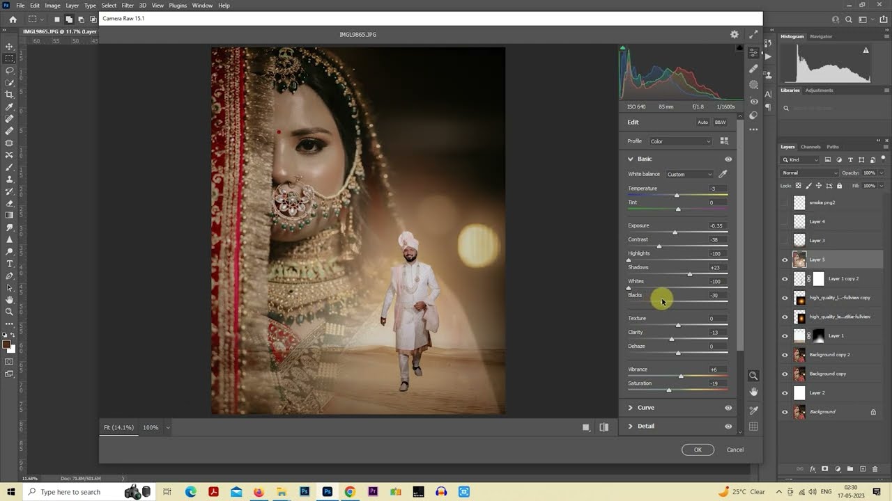 how to make Wedding Double exposer Groom & Bride concept | aleditz