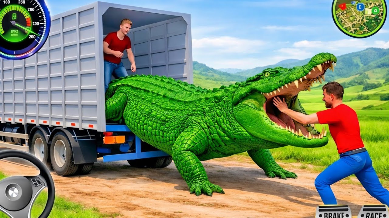 Extreme Animal Transport Truck Simulator 3D 🐊 Giant Crocodile Cargo Mission | Android Gameplay