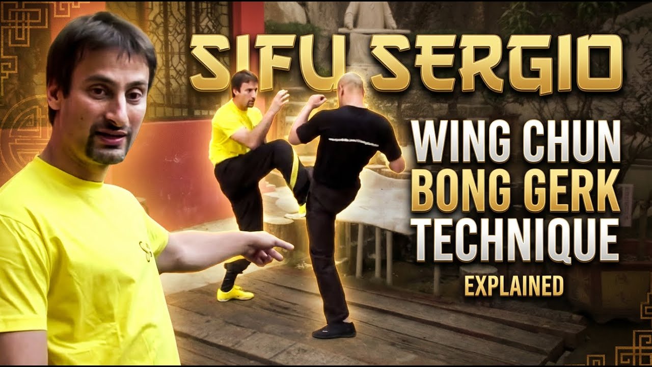 Sifu Sergio explaining the Wing Chun Bong gerk technique.