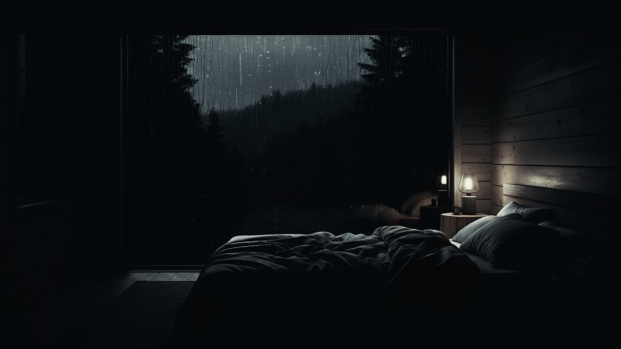 Light Rain and Thunder Sounds for Sleeping 🌙 | Calm Night Storm