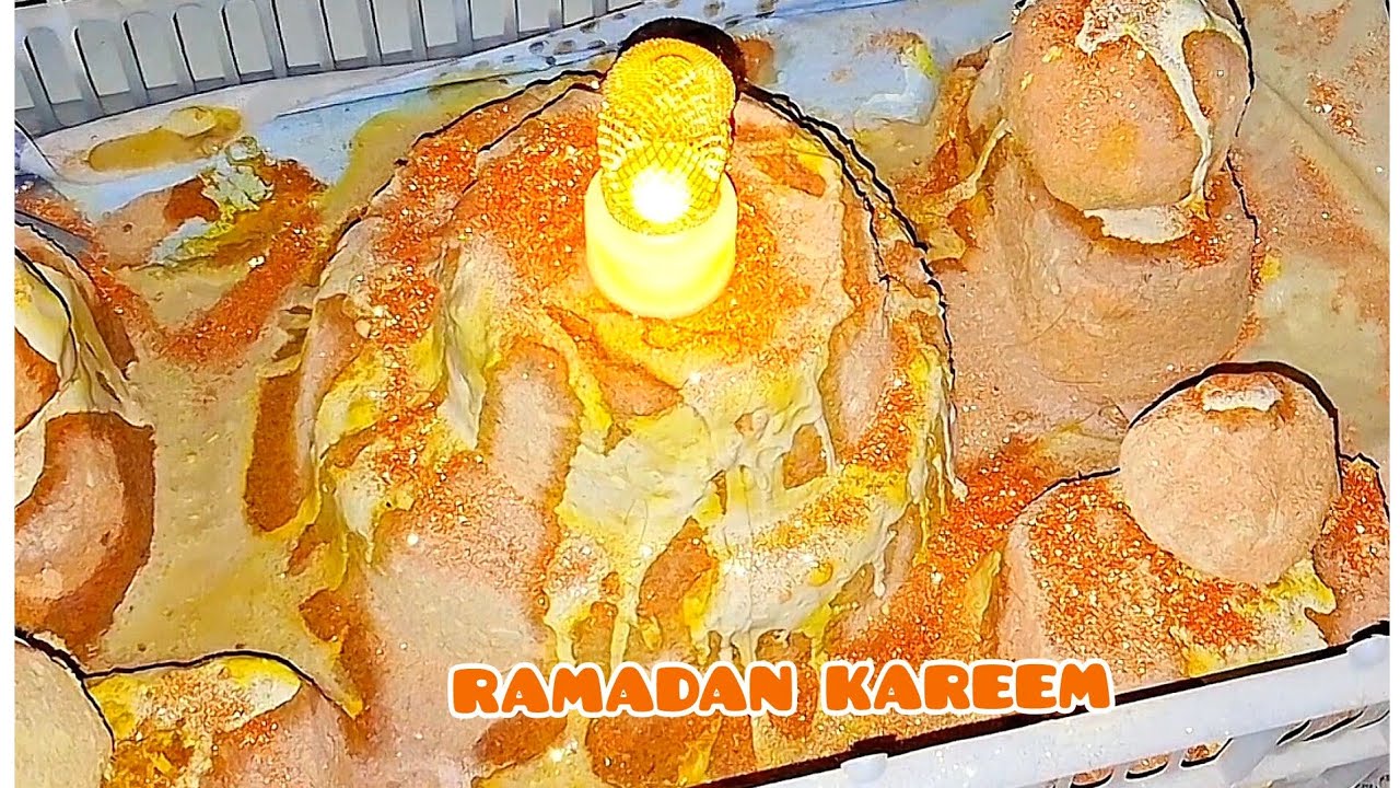 Ramadan kareem⭐️🌙soft,dusty and crunchyGolden sand with white pebbles 😍 #asmr #dusty # satisfying 