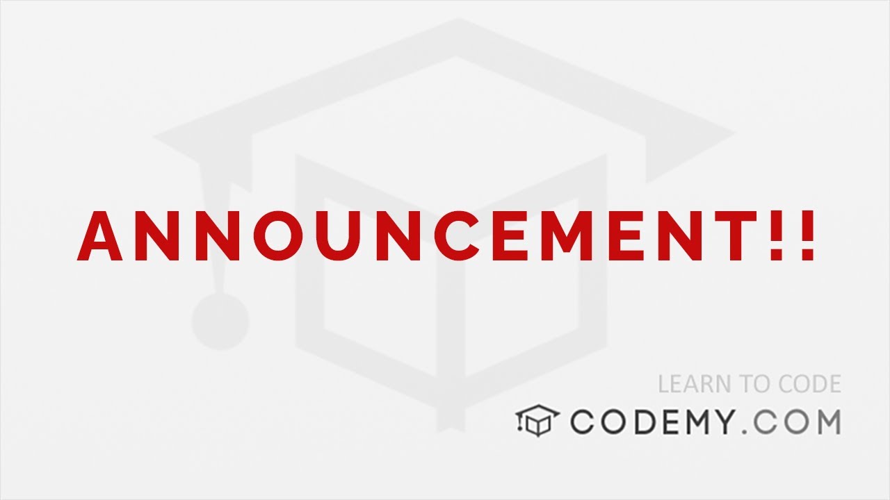 Huge Giant Bigly Codemy.com Announcement and Holiday Special!