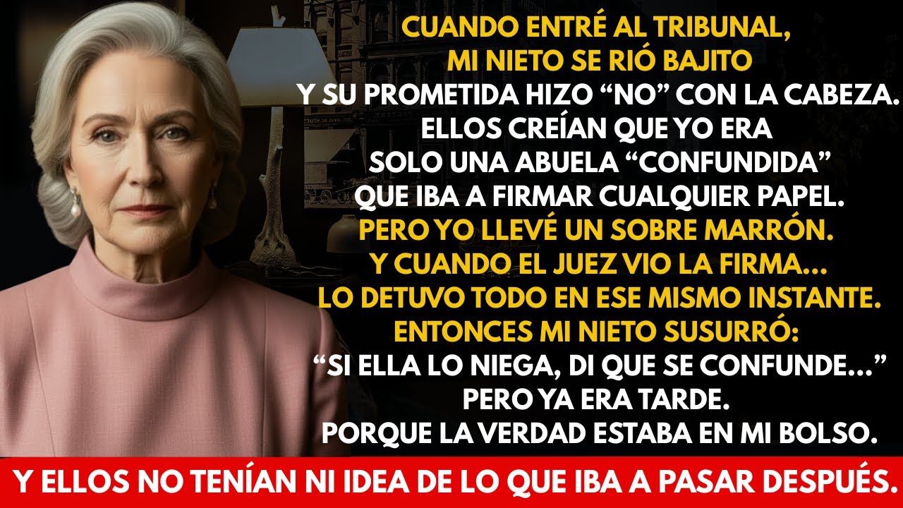 CUANDO ENTRÉ AL TRIBUNAL, MI NIETO SE RIÓ BAJITO Y SU PROMETIDA NEGÓ CON LA CABEZA SIN QUE ÉL SE...