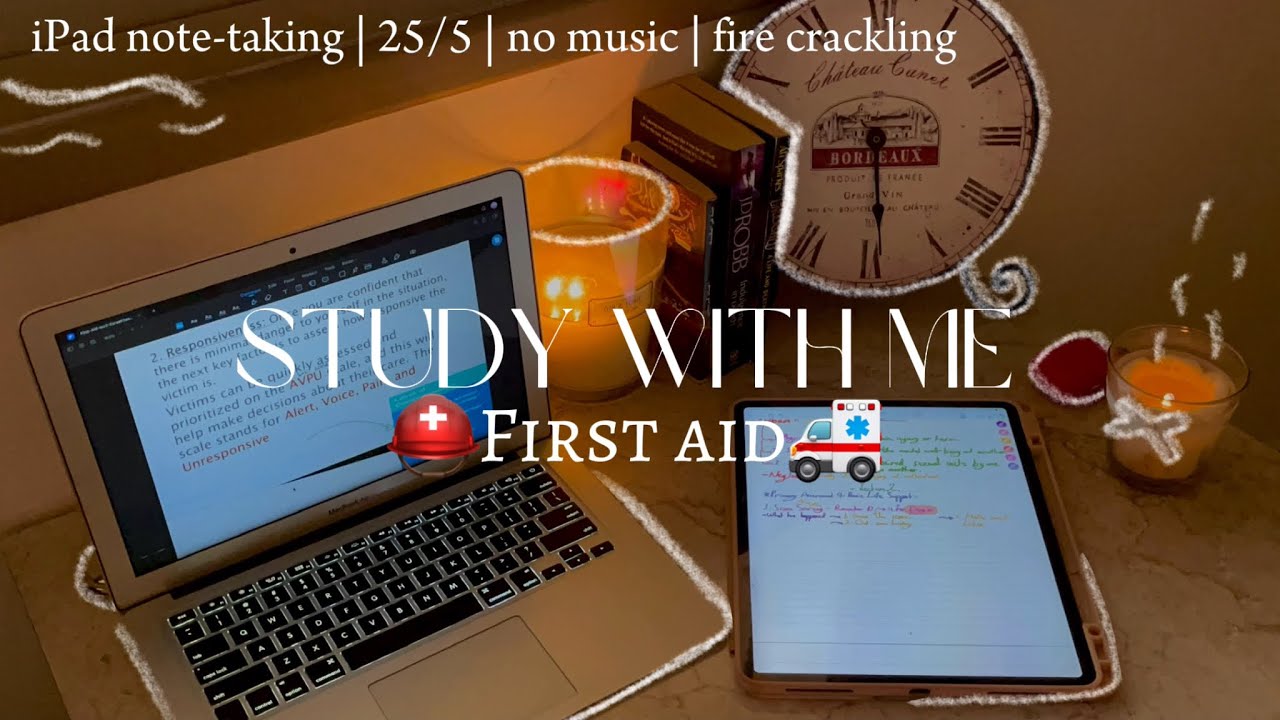 Study with me FIRST AID ⛑️ | 3 hrs - 25/5 pomodoro - no music