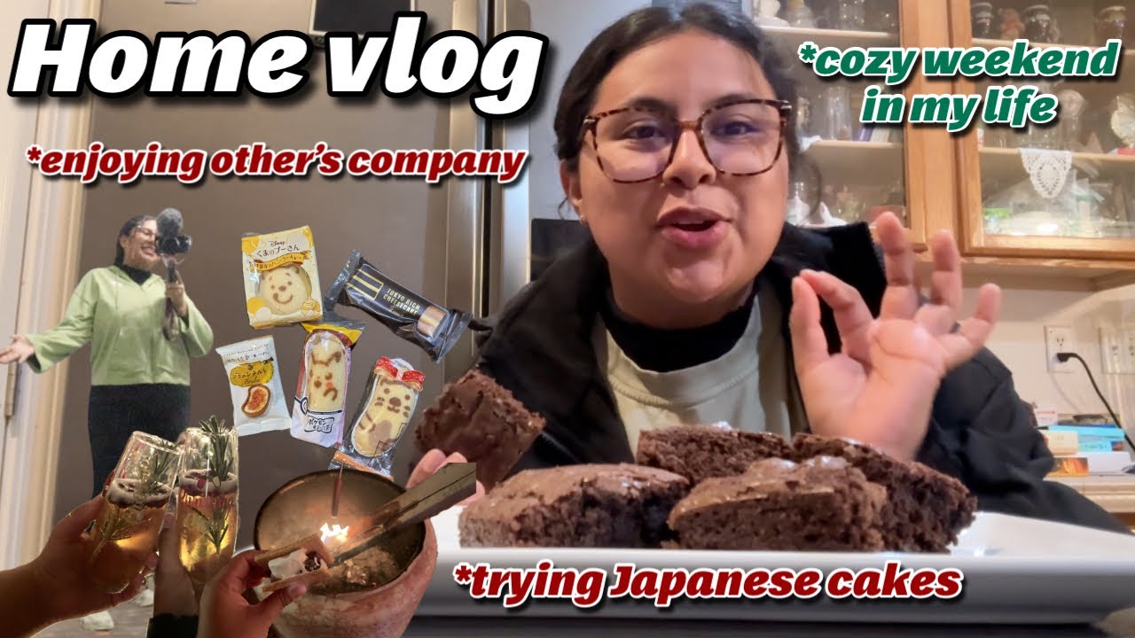 cozy weekend vlog, trying Japanese cakes, bonfire vlog | vlogmas 2023