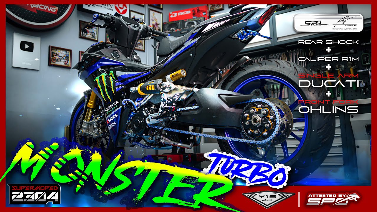 SuperMoped Y16ZR MONSTER TURBO ft. Ducati Hypermotard / Panigale , Yamaha YZF-R1 / R1M