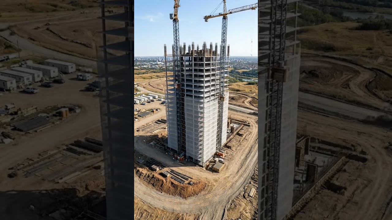 Watch a Skyscraper Rise from Nothing! 🚁 Realistic Build Simulation