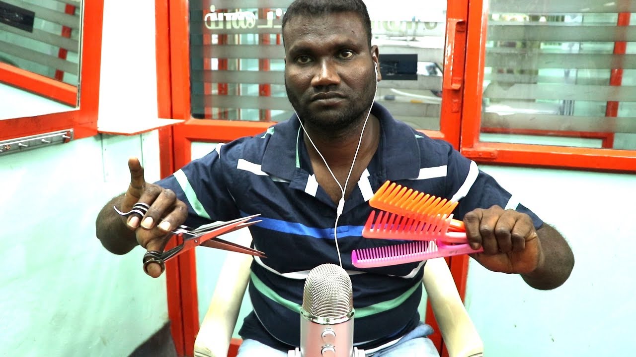 ✂️✂️✂️ ASMR Haircut Roleplay ✂️✂️✂️ Scissor , Spray , comb Sounds