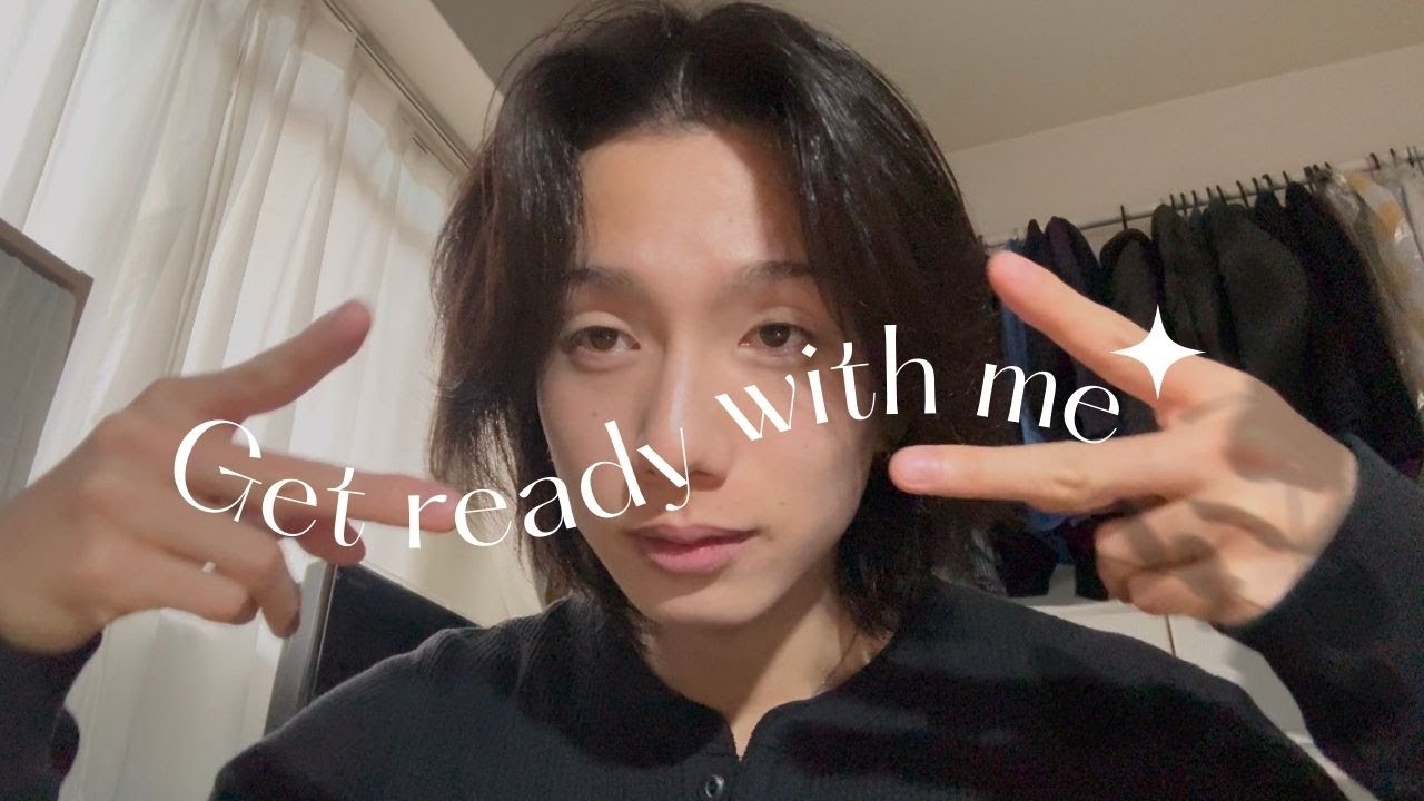 【GRWM】26歳フリーターのGRWM | メイク、メンズメイク、長髪、あけおめ