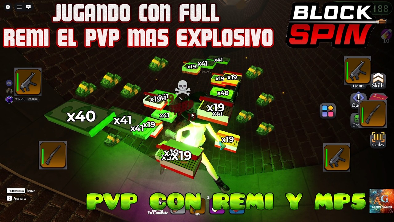 🔥BLOCK SPIN🔥💥PVP CON FULL REMI Y PVP MAS EXPLOSIVODE TODOS🤑💰💰💥