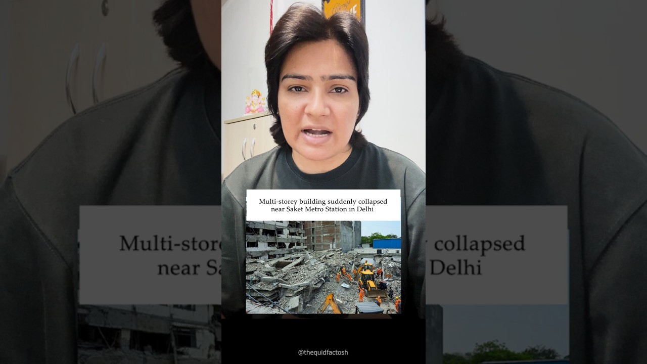 Building Collapse Near Saket Metro Station#Delhi #Saket #DelhiNews #BuildingCollapse #SaketMetro