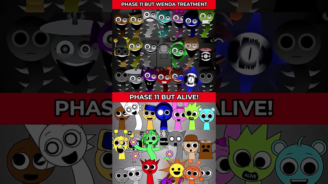 Sprunki Phase 11 But Everyone is Wenda VS Phase 11 But All Alive _FULL VERSION_ #sprunki #shorts