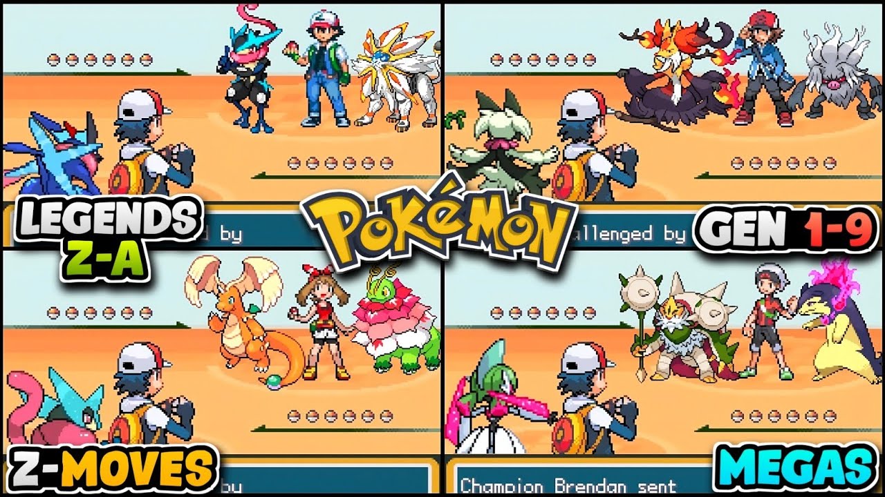 New Completed Pokemon GBA Hack With Legends ZA Megas, Gen 1-9, Z-Moves, Champions, Dynamax & More!