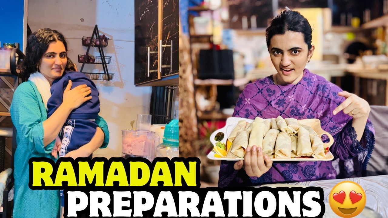 Finally main nay b Ramadan Ki tayari kar li🥳 First time ghar main roll samosa banay 😜 ramadan vlog
