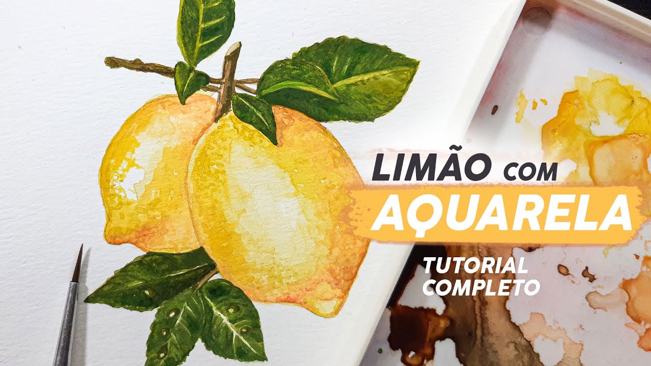 LIMÃO Siciliano com aquarela I Tutorial Completo I Márcio Graff