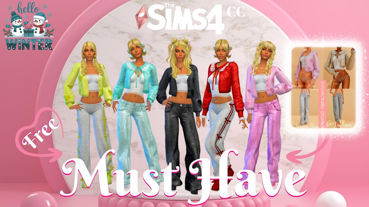 The Sims 4 CC Review ❄️ GoodChillsStudio ❄️ Sweetie Girl by GoodChillsStudio ❄️ Winter by Pinki