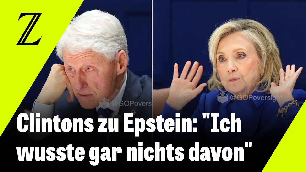 Epstein-Anh&ouml;rung der Clintons: US-Kongress ver&ouml;ffentlicht Videos der Befragung