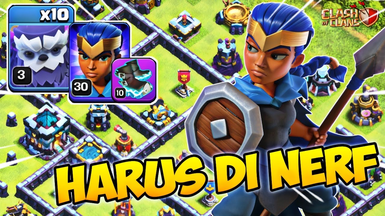 SEPATU INI EMANG HARUS DI NERF !! Combo RC Walk + Yeti Witch STRATEGI TH 13 - Clash Of Clans