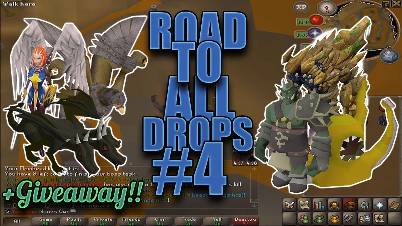Beastpk! Road to every rare drop episode #4! INSANE AMOUNT OF PROGRESS +GIVEAWAY!! (RSPS)