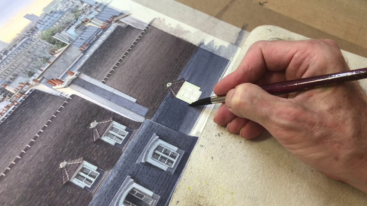 Painting Of The Roofs Of Paris