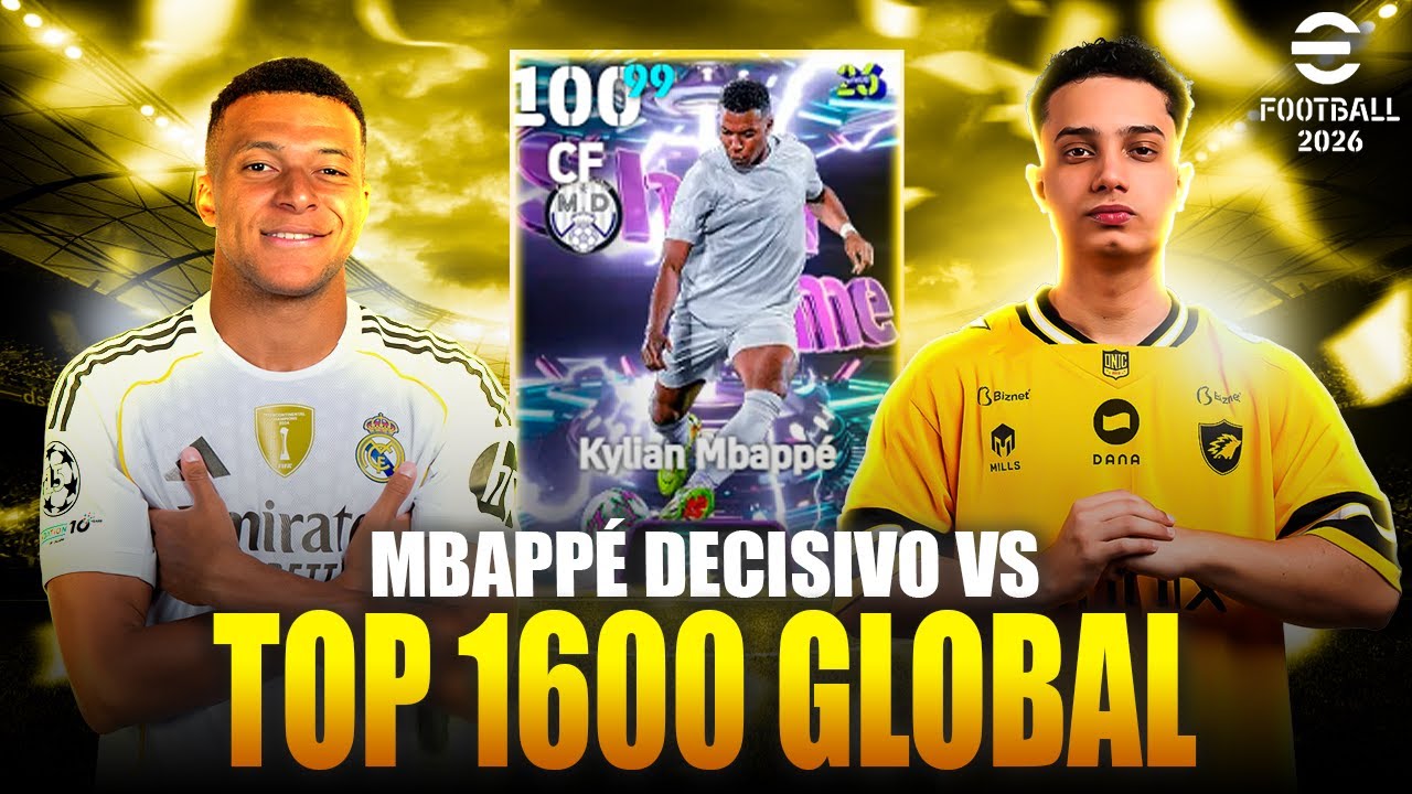 O MBAPPÉ COMANDOU A VIRADA EM CIMA DO TOP 1600 GLOBAL no Efootball 2026