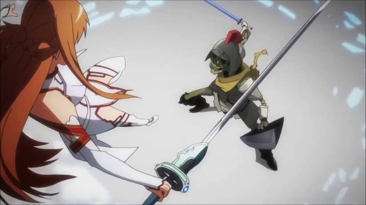 Kirito & Asuna vs Skeleton