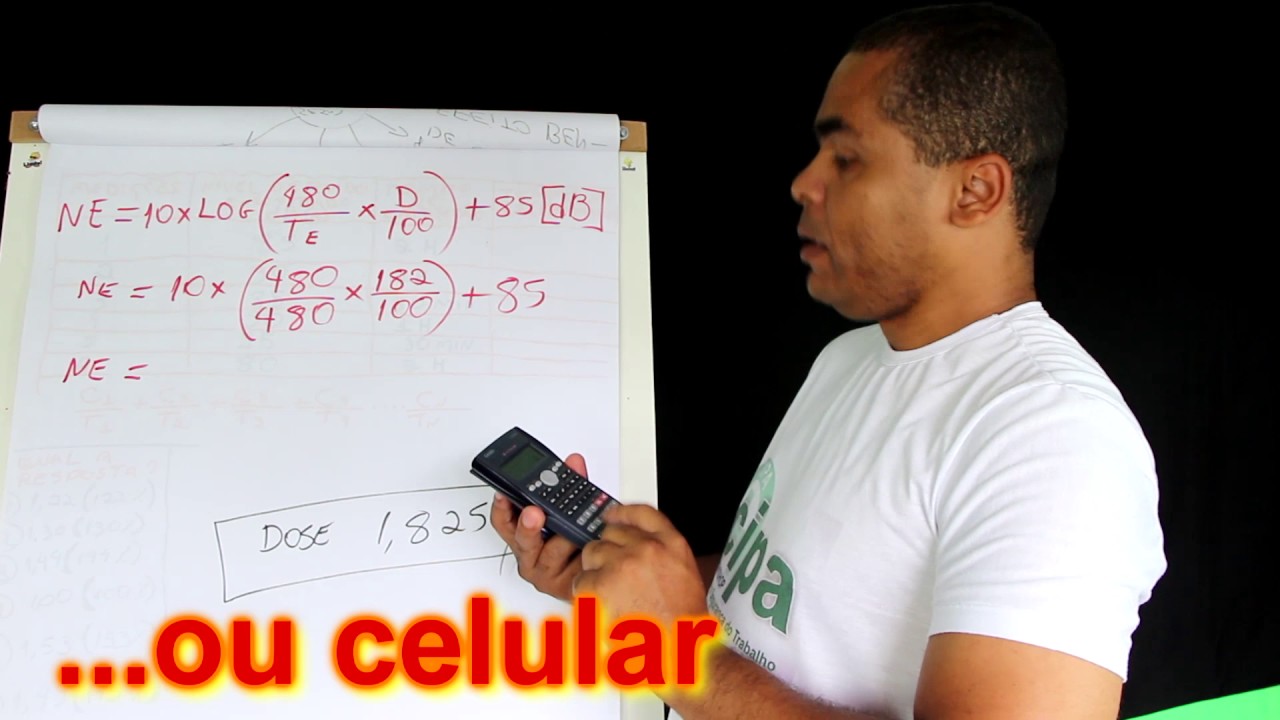 Como calcular NE (média de ruído) conforme a  NHO 1