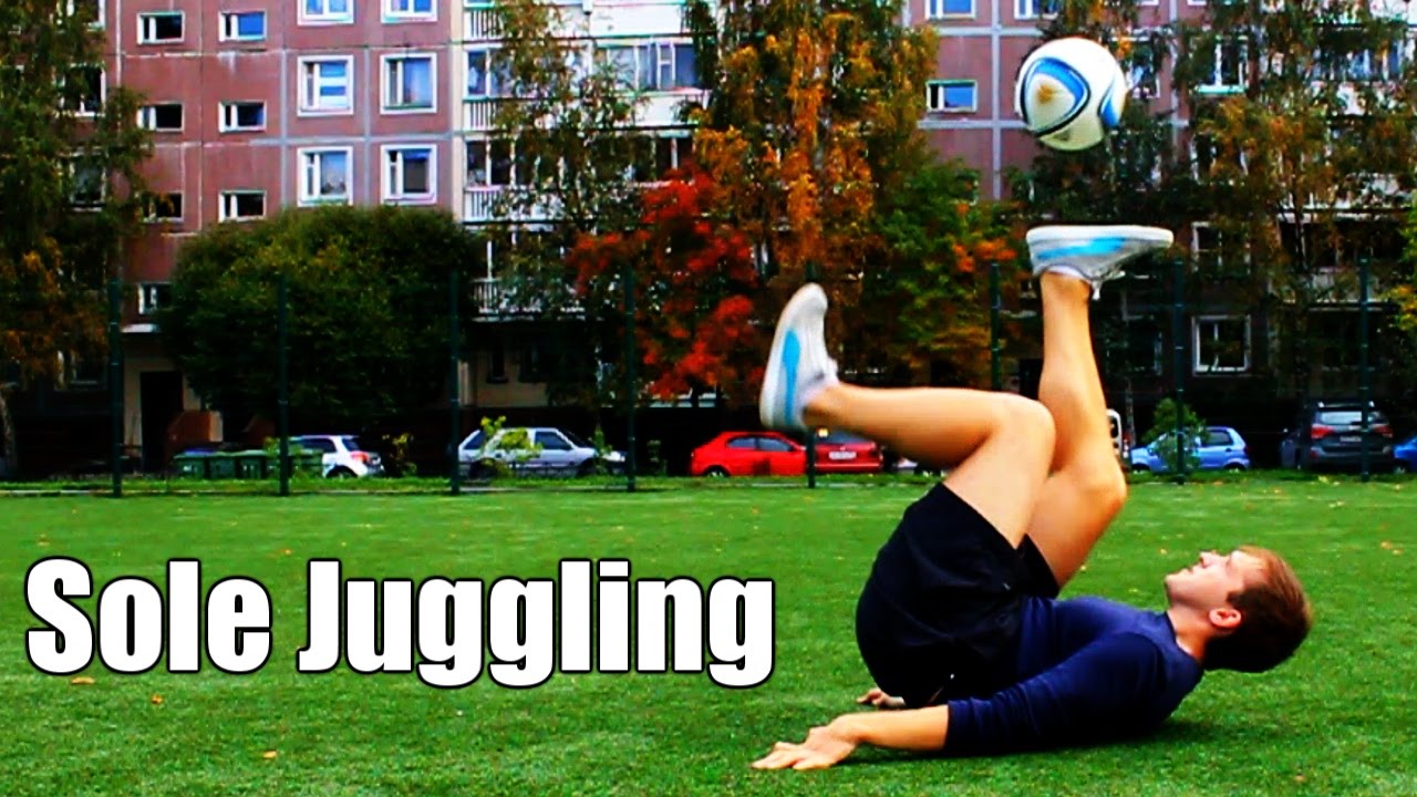 Sole Juggling - Sitting Freestyle Football Trick