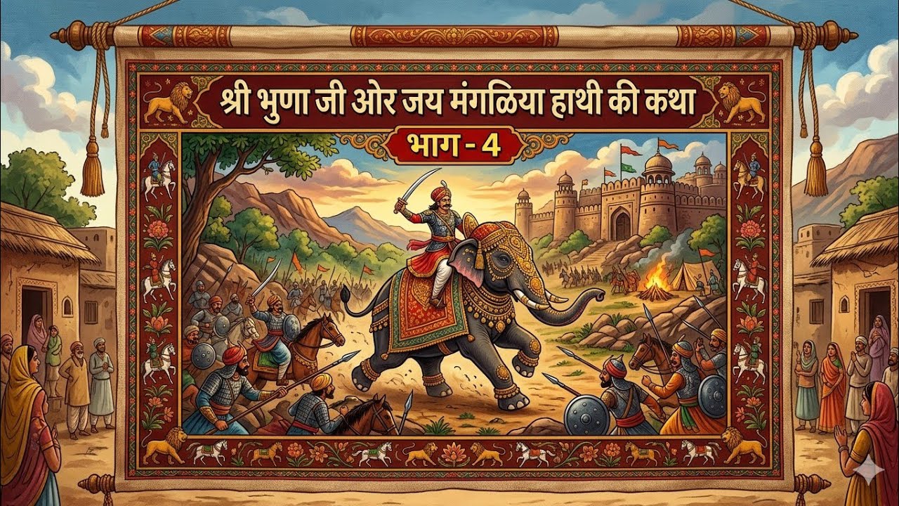 भुणा जी ओर जय मगलिया हाथी की कथा ।। श्री अजय गुरुजी।। 