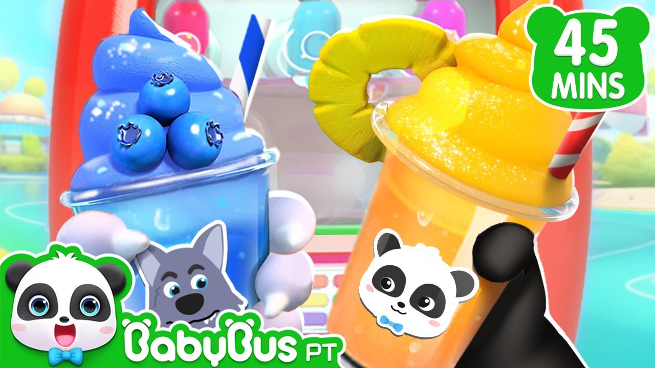 Smoothie Colorido🌈🧋| Aprender Cores | 45 Minutos | Músicas Infantis em Português | BabyBus Português