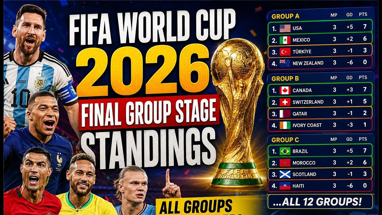 🔥 FIFA World Cup 2026 Final Group Stage Standings  All Groups Explained
