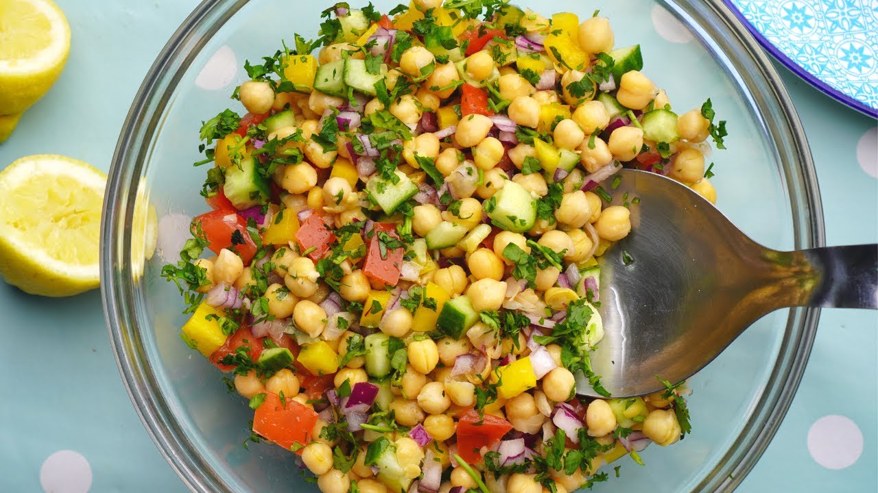 ¡ENSALADA de GARBANZOS muy Fácil y Nutritivo!