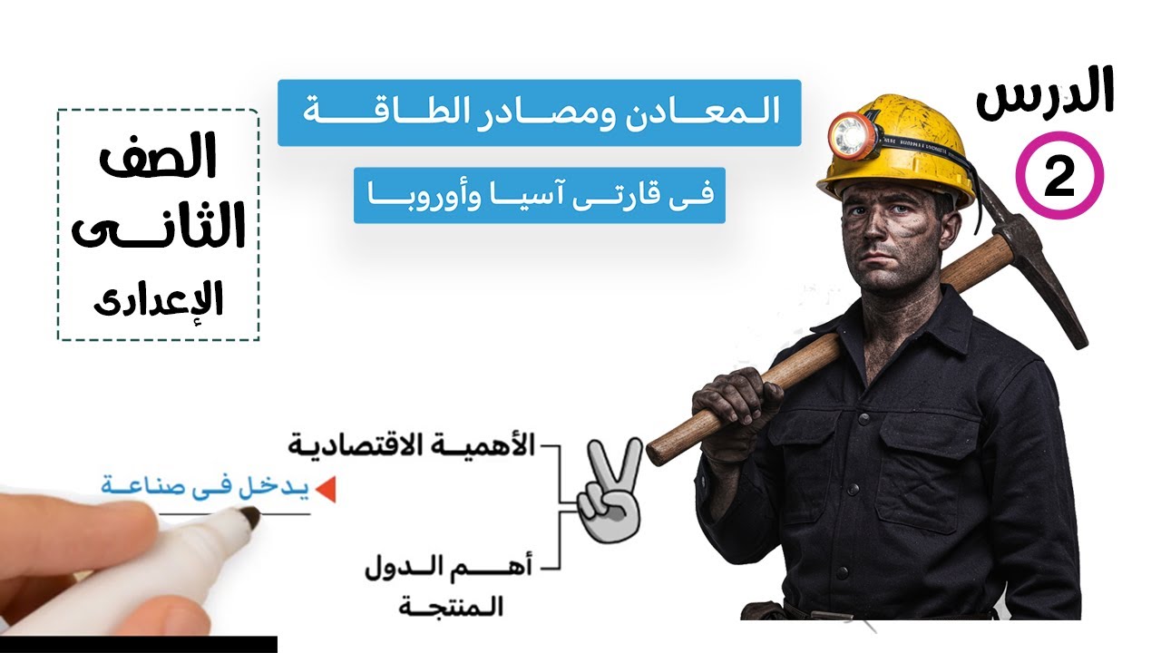 المعادن ومصادر الطاقة فى قارتي اسيا واوروبا | الصف الثاني الإعدادي | الدرس الثاني