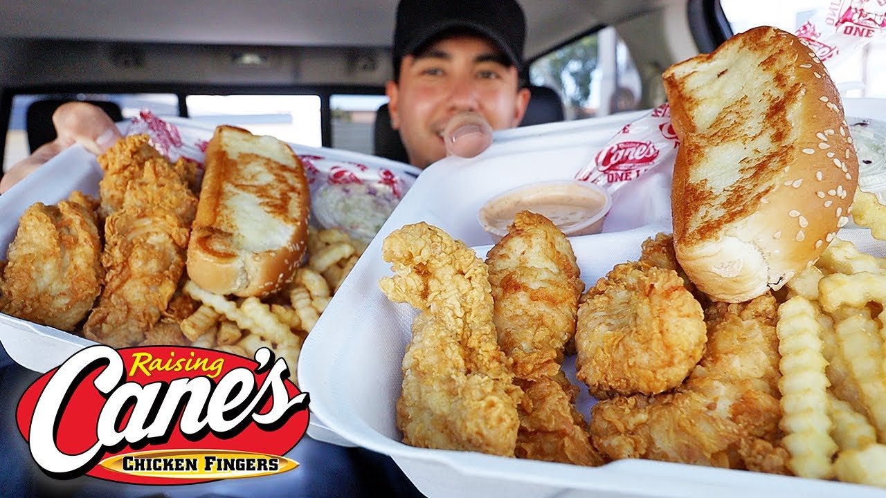 RAISING CANES CAR MUKBANG | CHICKEN TENDERS + CRINKLE CUT FRIES + TEXAS TOAST