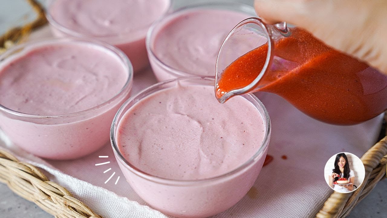 Mousse de Fresas -Sin Azúcar- 4 Ingredientes | Auxy