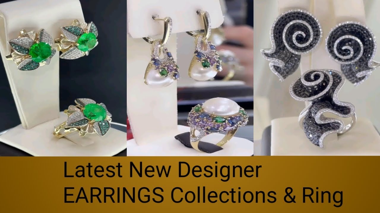 Latest New Designer EARRINGS Collections and  ring 💍 #shorts