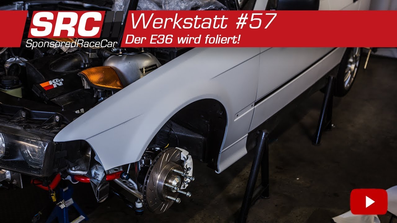 Felix foliert den E36! | Werkstatt #57 - SponsoredRaceCar