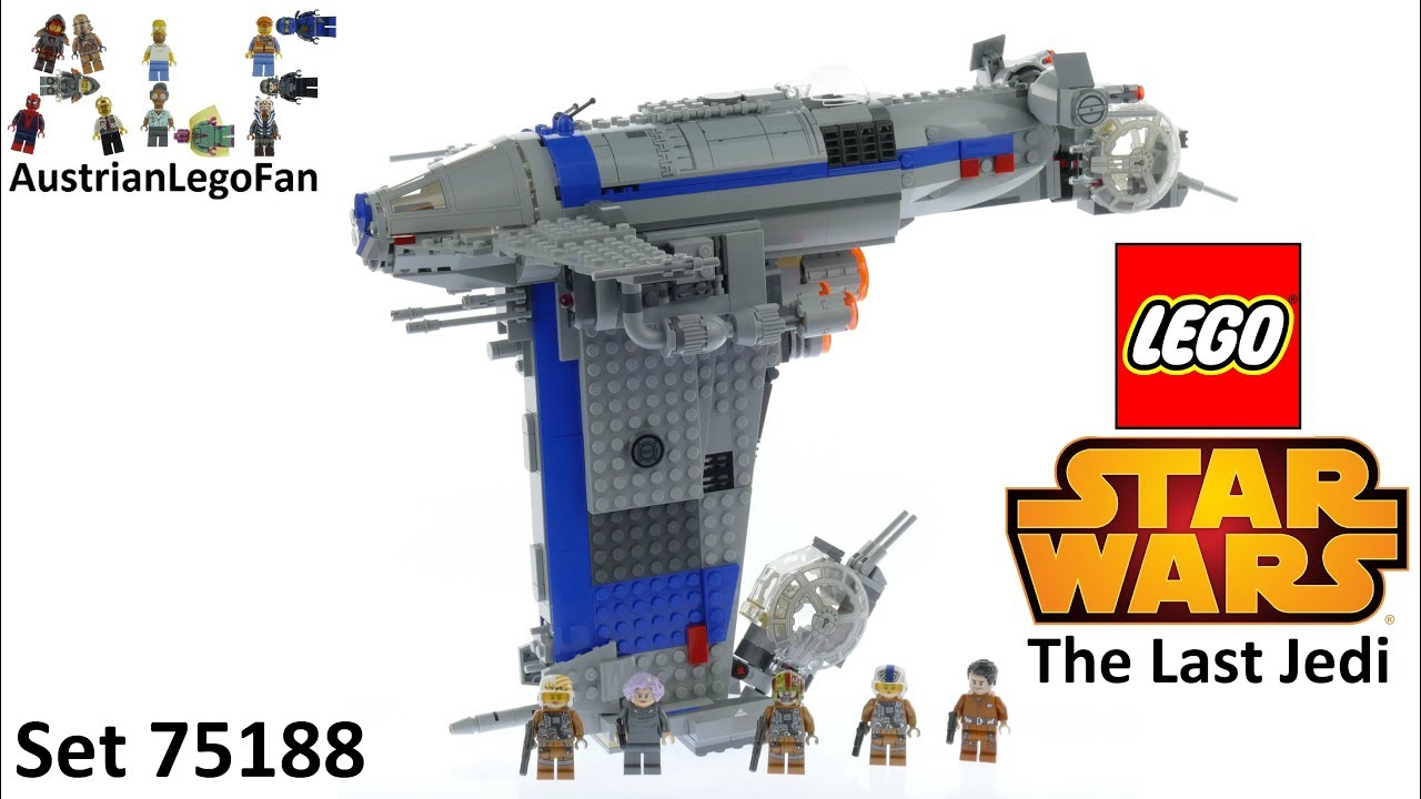 Lego Star Wars The Last Jedi 75188 Resistance Bomber Speed Build