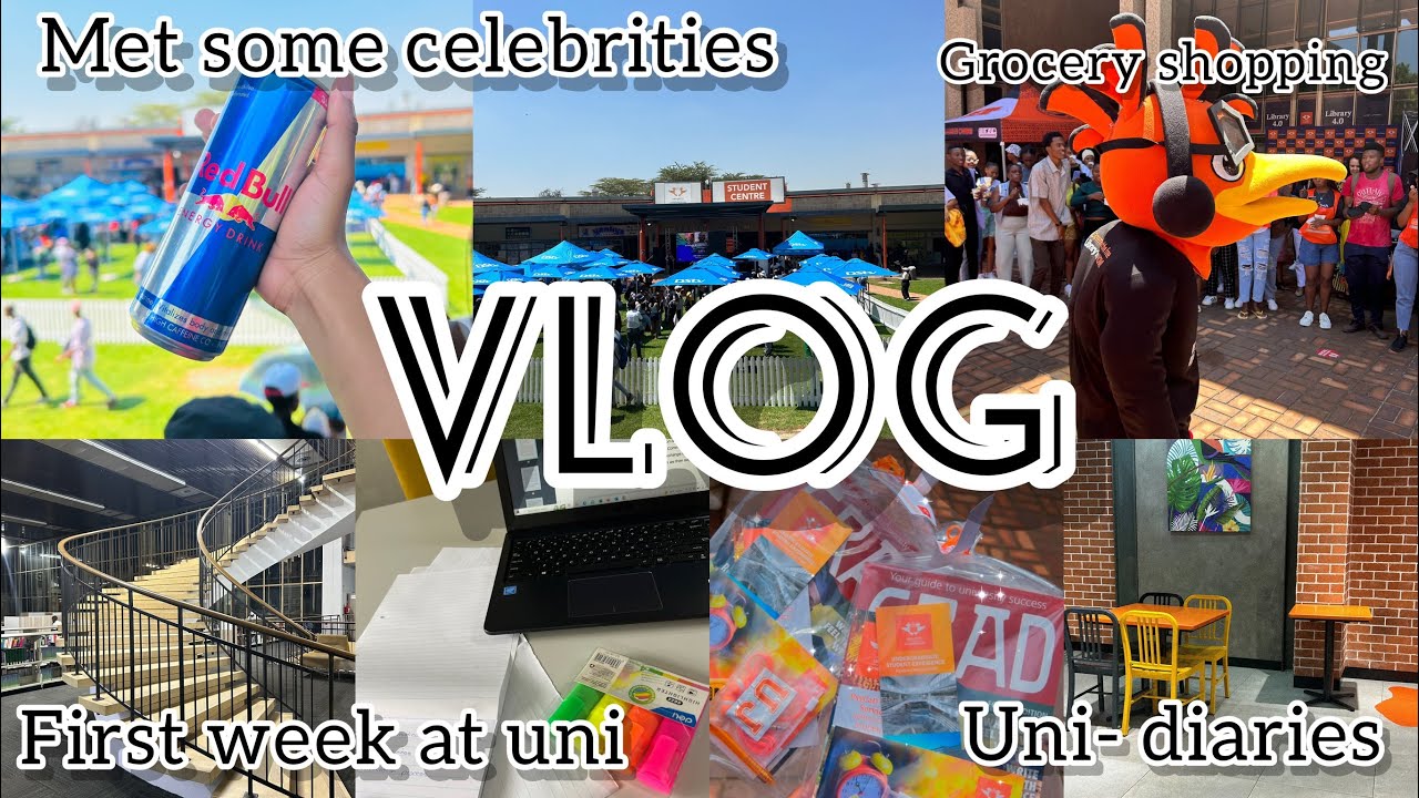 VLOG : moving to JHB , University of Johannesburg , grocery shopping , Met some Celebrities.