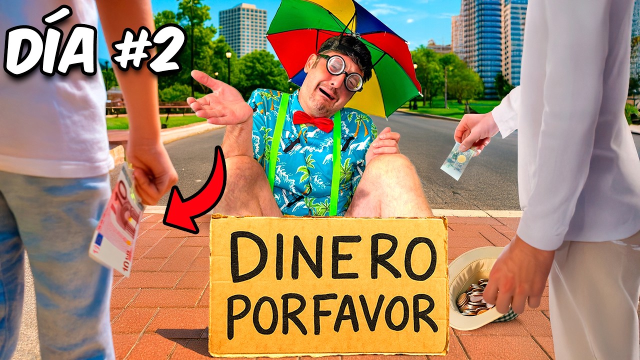 SOBREVIVIENDO 24 HORAS EN LA CALLE SIN DINERO... *pasa esto*