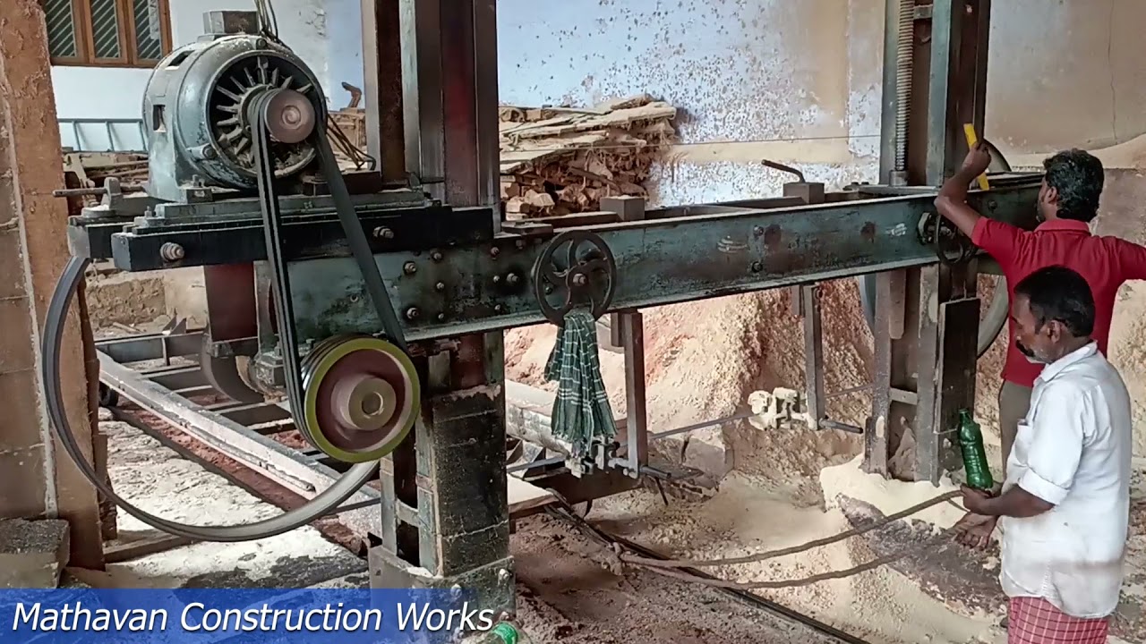 CENTERING WORK USED SAWMILL COCONUT TREE WOOD CUTTING WORK | STAR TO END WORK