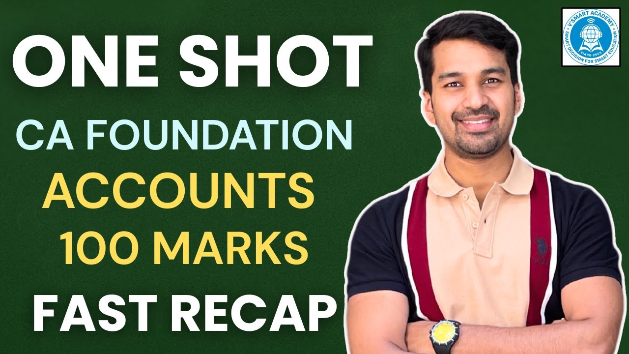 CA Foundation Accounts 100 Marks ONE SHOT Revision - All chapters All concepts MARATHON