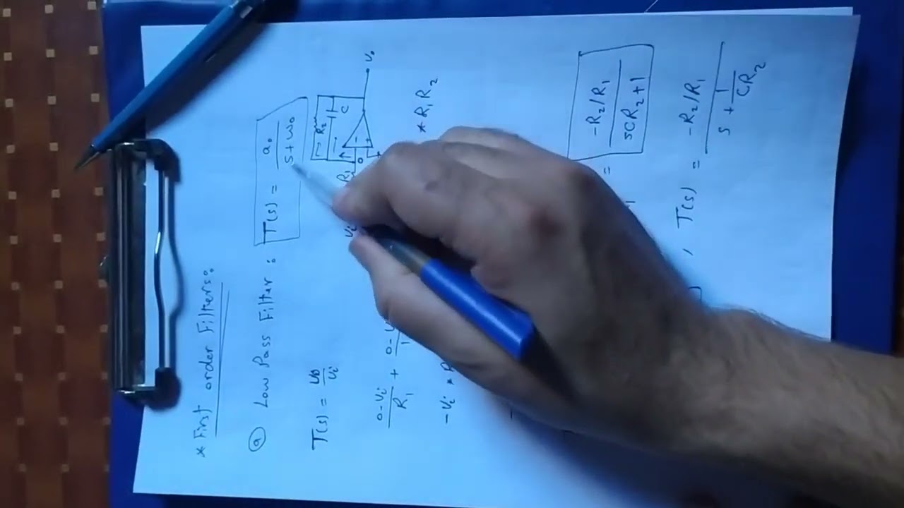 Calculations of first order low pass filter and high pass filter w0 & a1