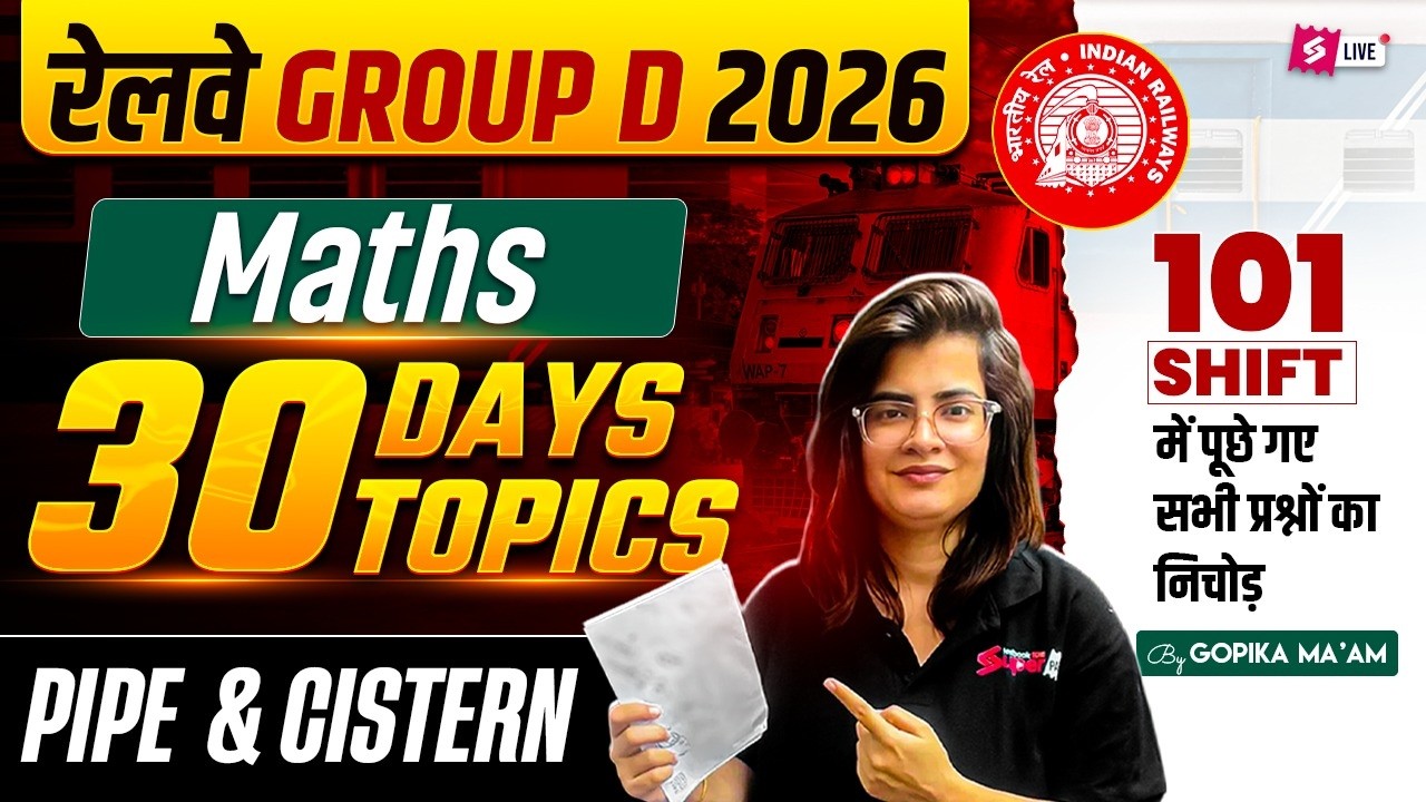RRB Group D Maths Practice Set | Group D Maths Class 2026 | Railway Group D Math PYQs | Gopika Mam