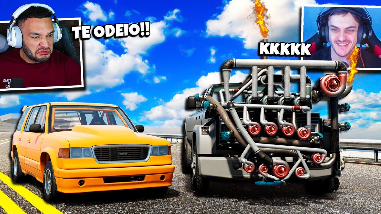 MACHINE me TROLOU com um CARRO de 18 TURBOS...! BeamNG.drive MP (que raiva)