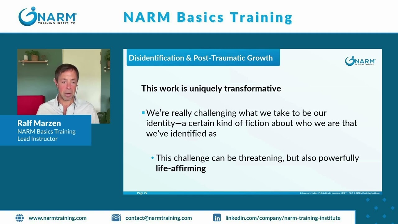 Disidentifying from Trauma Adaptations: The Challenge and Power of NARM